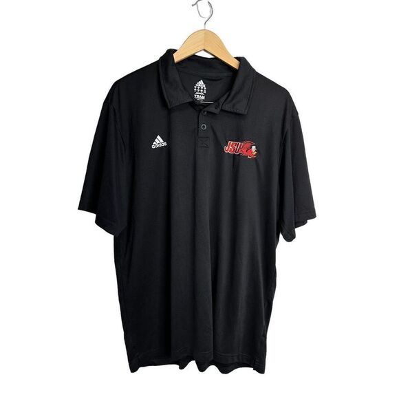 Adidas JSU Football Mens Performance Black Polo Short Sleeve Size XL - Picture 1 of 7